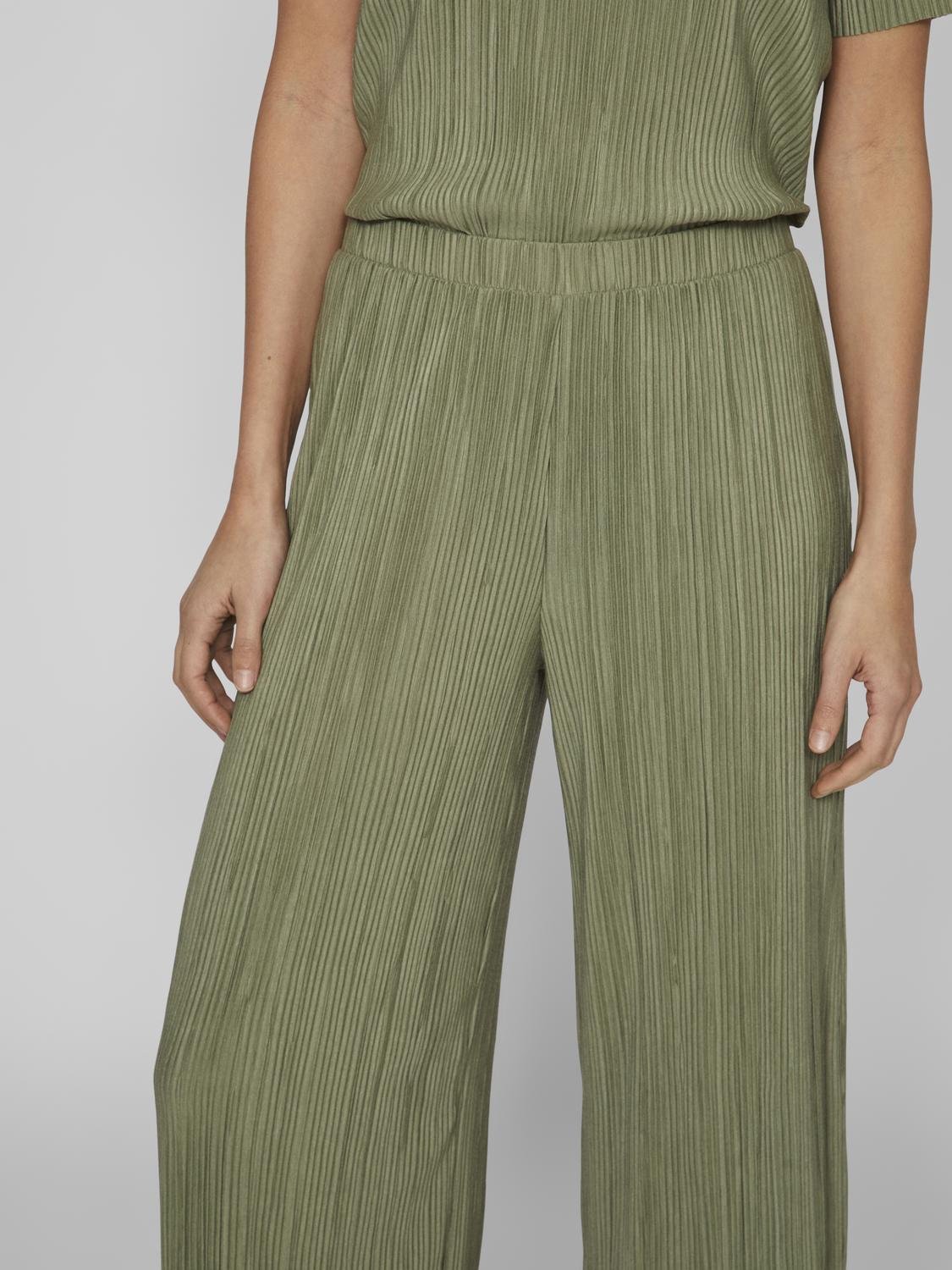 VIPLISA Trousers - Oil Green - VERO MODA & VILA Bergvik